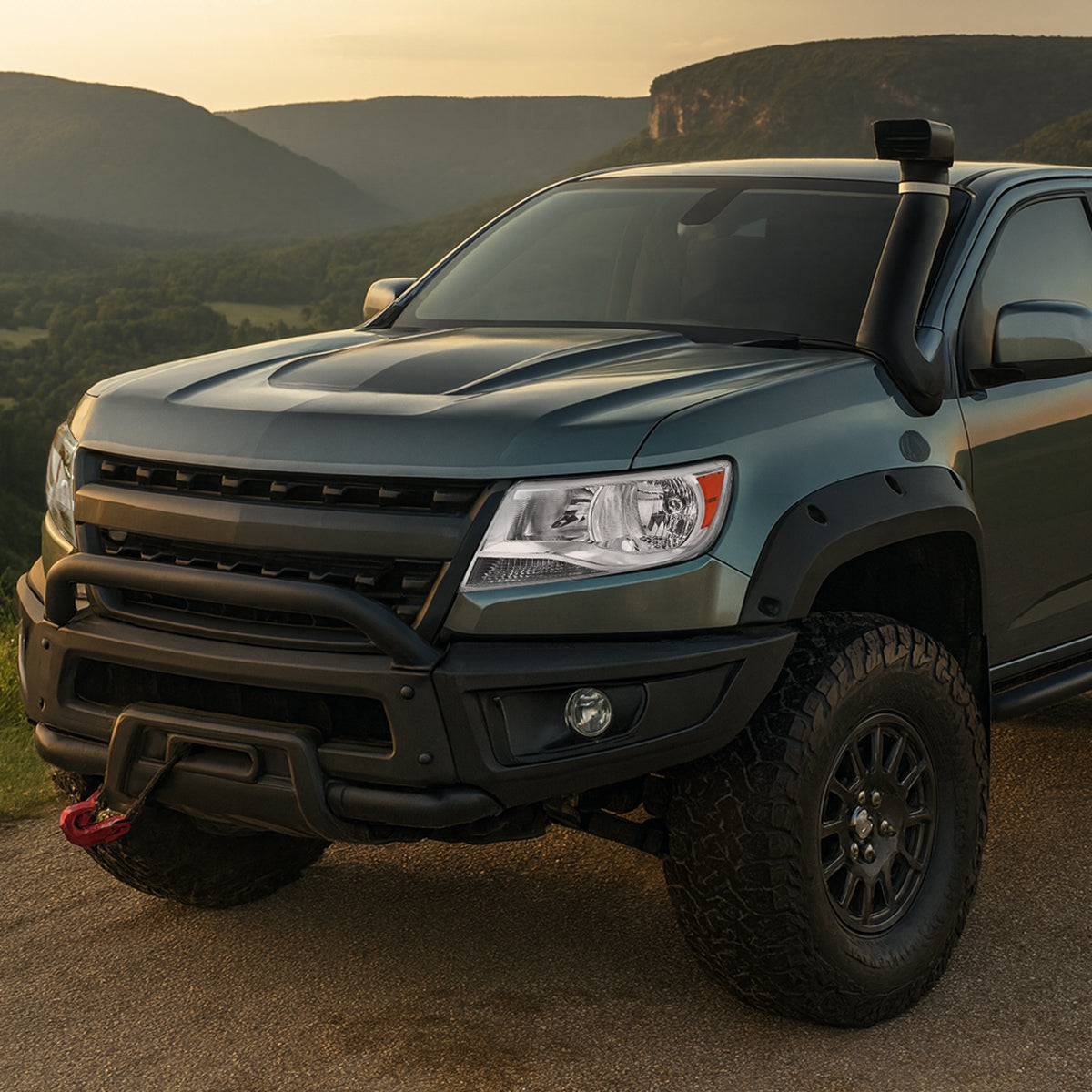 Ronnin - Se adapta a Chevy Colorado 2015-2022 | Par de ensamblaje de faros delanteros halógenos de repuesto | Cromado