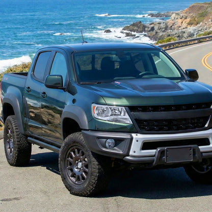 Ronnin - Se adapta a Chevy Colorado 2015-2022 | Par de ensamblaje de faros delanteros halógenos de repuesto | Cromado