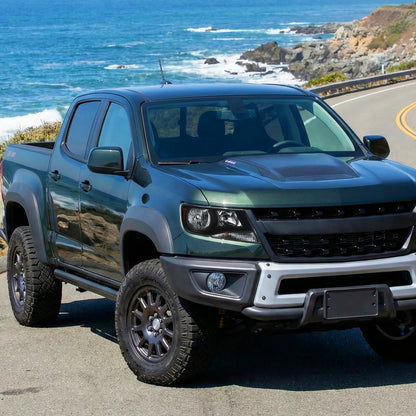 Ronnin - Compatible con Chevy Colorado 2015-2022 | Par de faros halógenos de repuesto | Negro