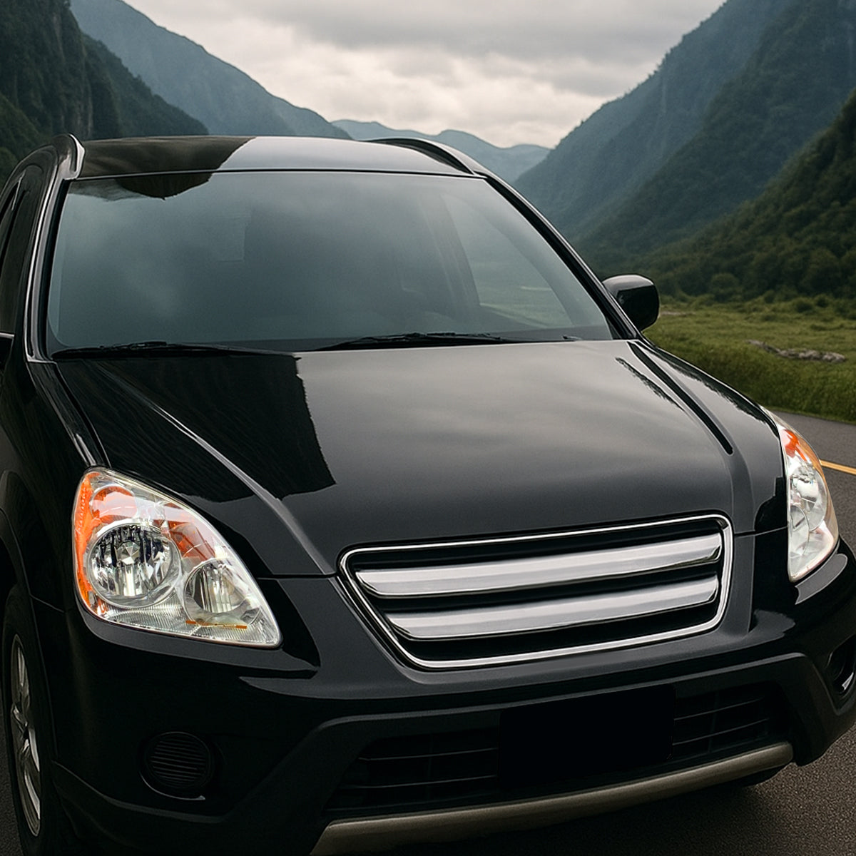 Ronnin - Conjunto de faros delanteros de repuesto para Honda CR-V fabricados en Japón entre 2005 y 2006 | Cromados