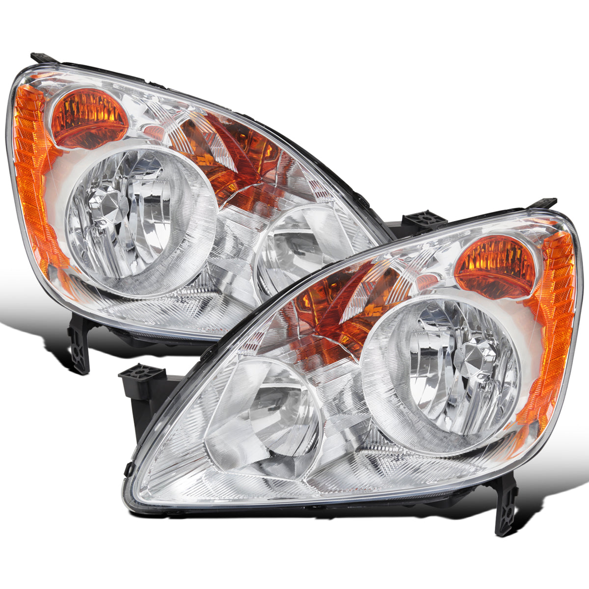 Ronnin - Conjunto de faros delanteros de repuesto para Honda CR-V fabricados en Japón entre 2005 y 2006 | Cromados
