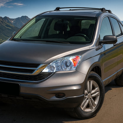 Ronnin - Conjunto de faros halógenos de reemplazo de fábrica para Honda CR-V 2007-2011 (Par) | Cromo