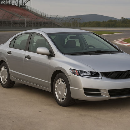 Ronnin - Fits 2006-2011 Honda Civic 4-Door Sedan LED Tube Running Lights Headlights Replacement Assembly Pair | Black