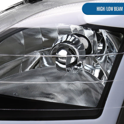 Ronnin - Fits 1999-2000 Honda Civic Upgraded LED Tube Running Lights Headlights Replacement Assembly Pair | Black