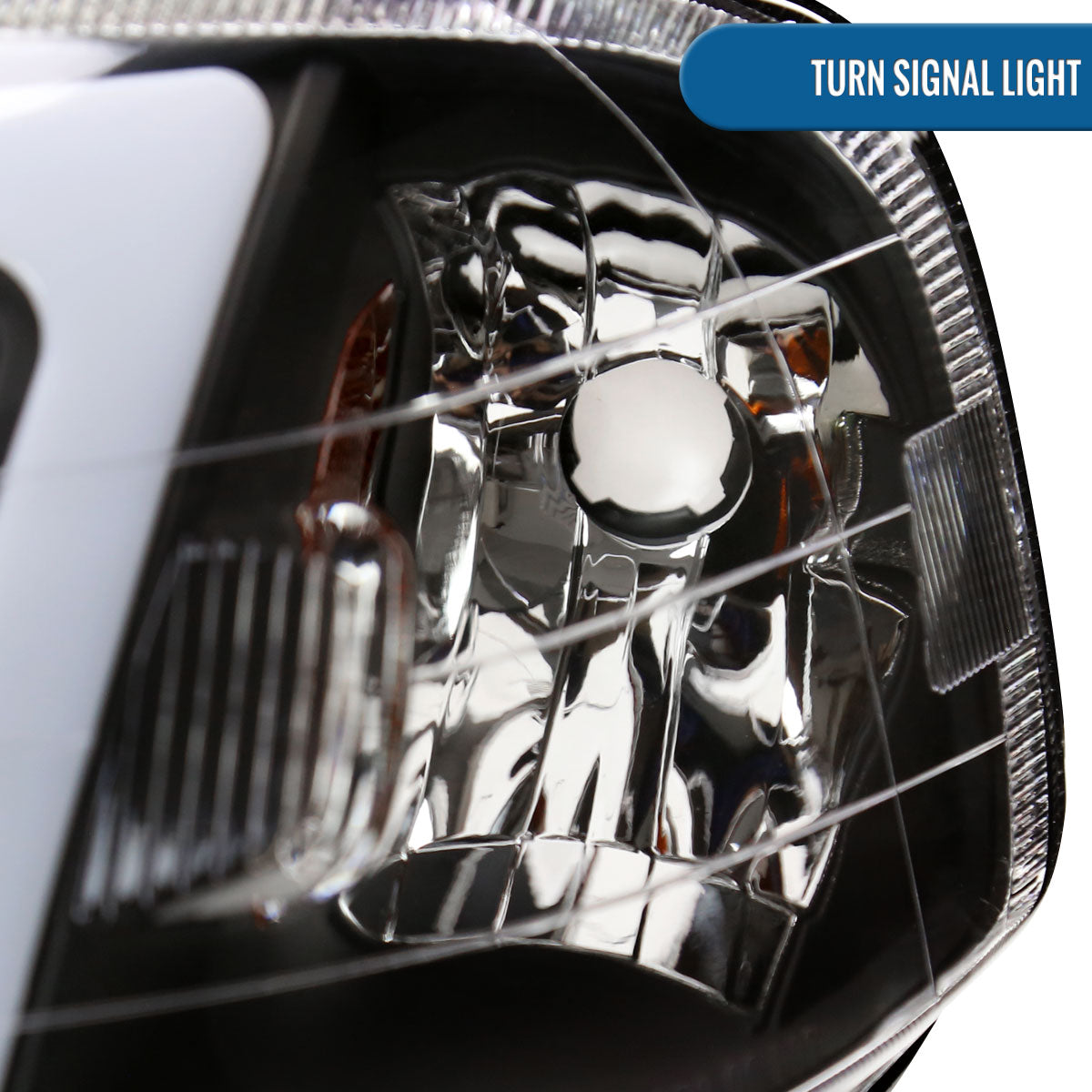 Ronnin - Fits 1999-2000 Honda Civic Upgraded LED Tube Running Lights Headlights Replacement Assembly Pair | Black