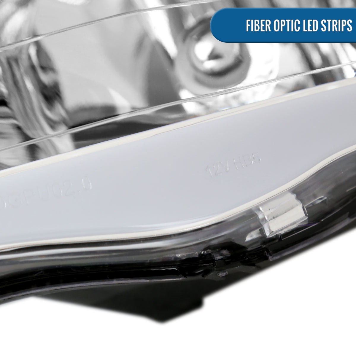 Ronnin - Compatible con Dodge Ram 1500 2500 3500 2002-2005, conjunto de faros delanteros con luces de circulación diurna LED de tubo mejoradas, par de repuesto | Cromado