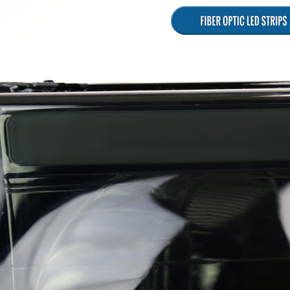 Ronnin - Compatible con Dodge Ram 1500 2500 3500 2002-2005, conjunto de reemplazo de faros delanteros con luces de circulación diurna LED tipo tubo mejoradas | Ahumado