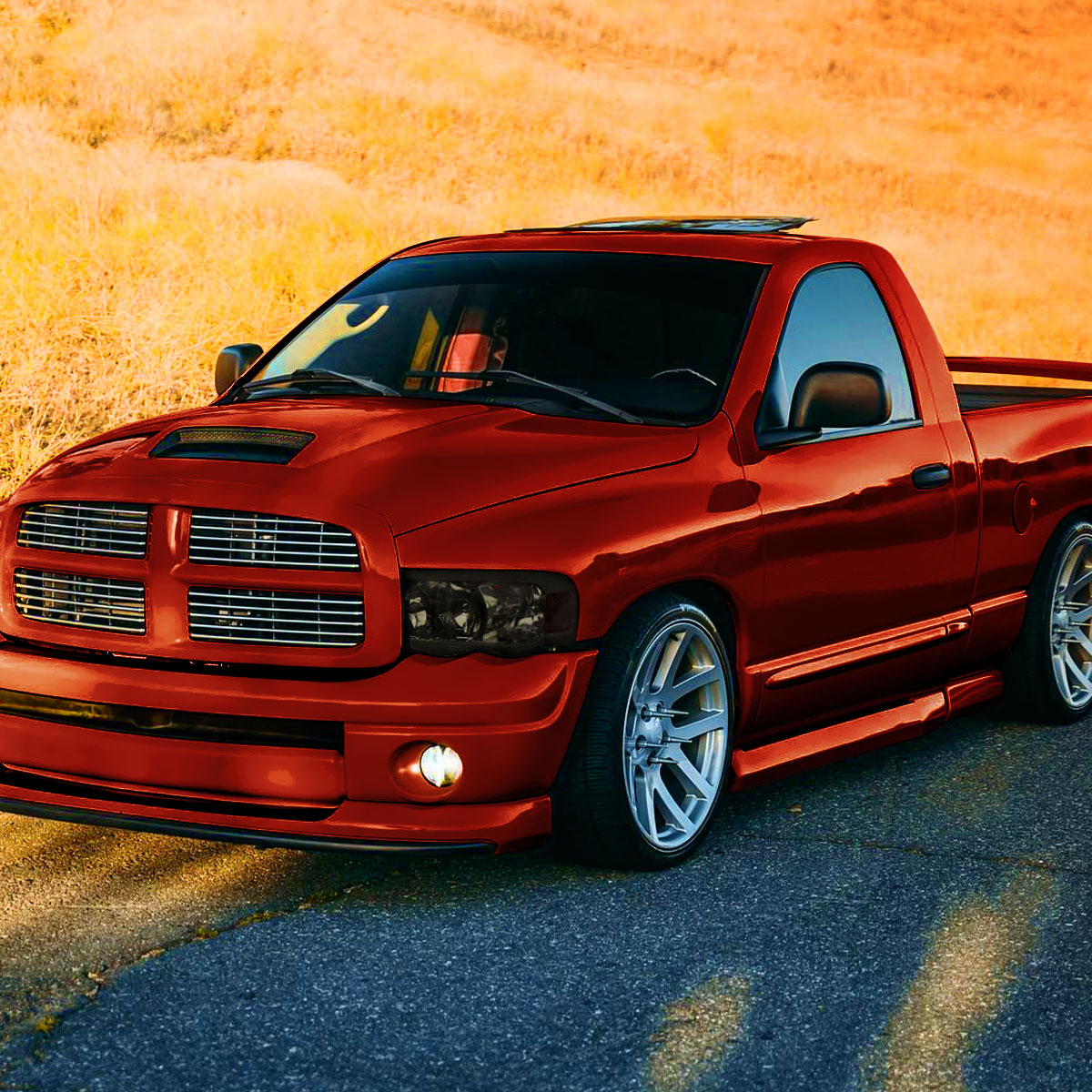 Ronnin - Compatible con Dodge Ram 1500 2500 3500 2002-2005, conjunto de reemplazo de faros delanteros con luces de circulación diurna LED tipo tubo mejoradas | Ahumado