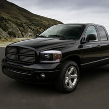 Ronnin - Fits 2006-2009 Dodge Ram 1500 2500 3500 Upgraded LED Tube Running Lights Headlights Replacement Assembly Pair | Black