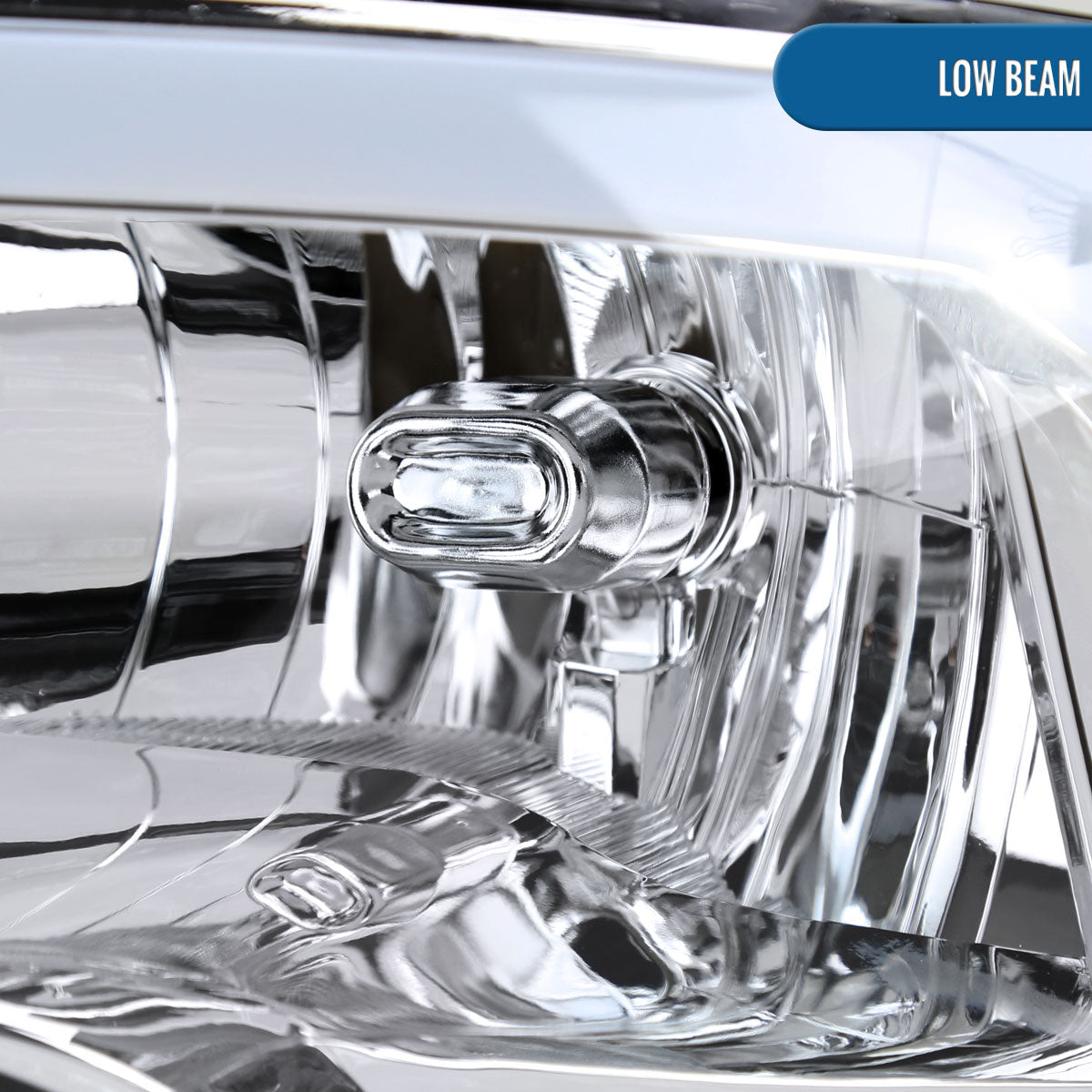 Ronnin - Fits 2009-2018 Ram 1500 2500 3500 2019-2024 Ram 1500 Classic Factory Replacement Upgraded LED Running Lights Headlights Assembly Pair | Chrome