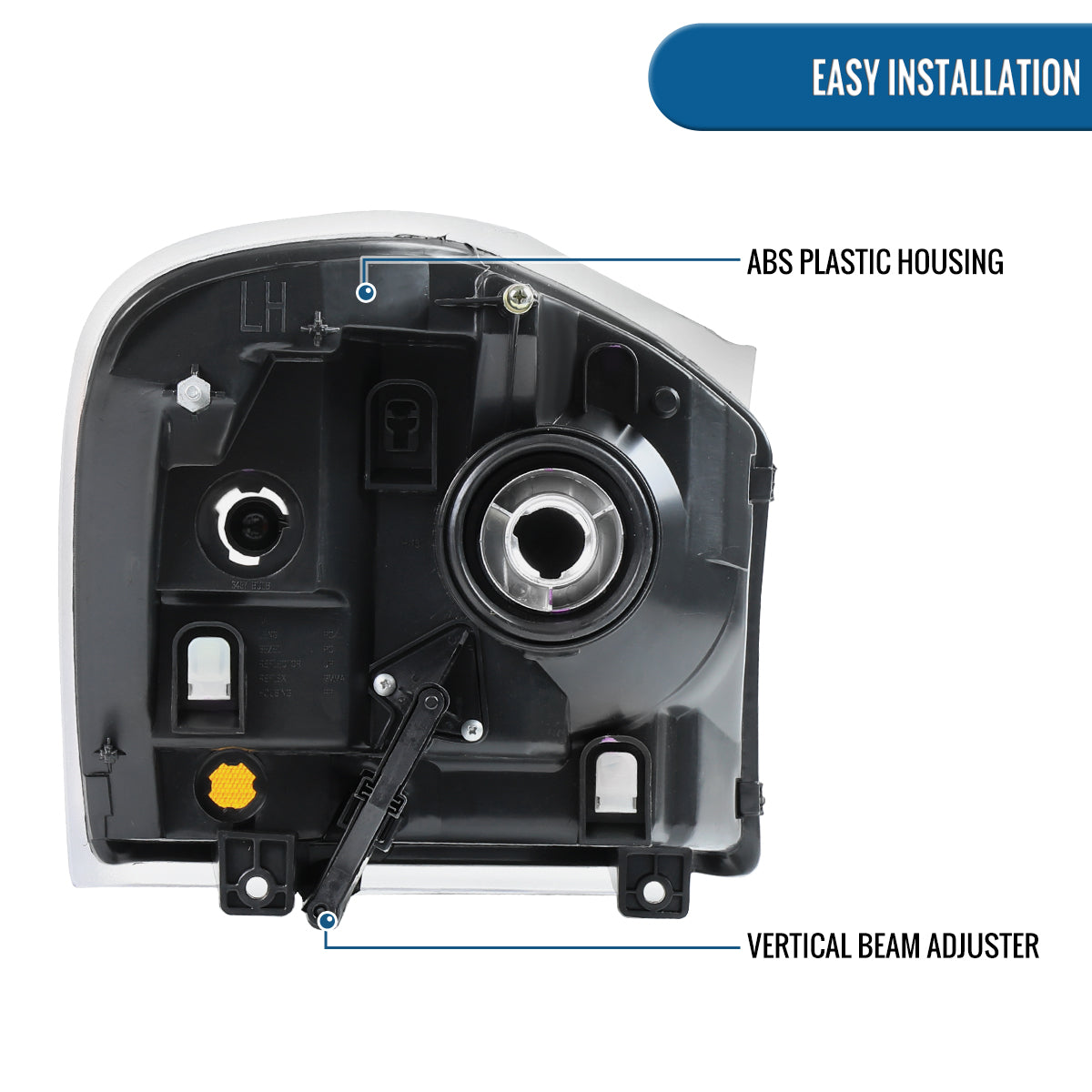 Ronnin - Fits 2004-2006 Dodge Durango Headlights Assembly Head Lamps Factory Replacement Pair | Chrome