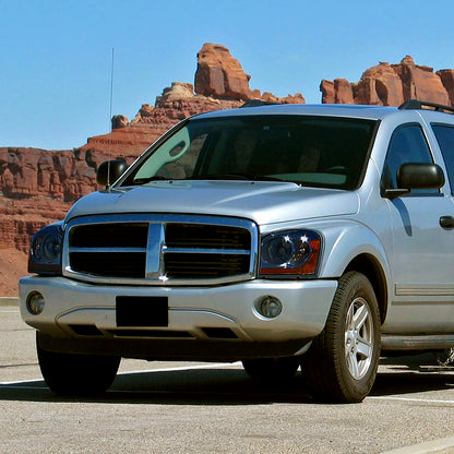 Ronnin - Fits 2004-2006 Dodge Durango Headlights Assembly Head Lamps Factory Replacement Pair | Smoke