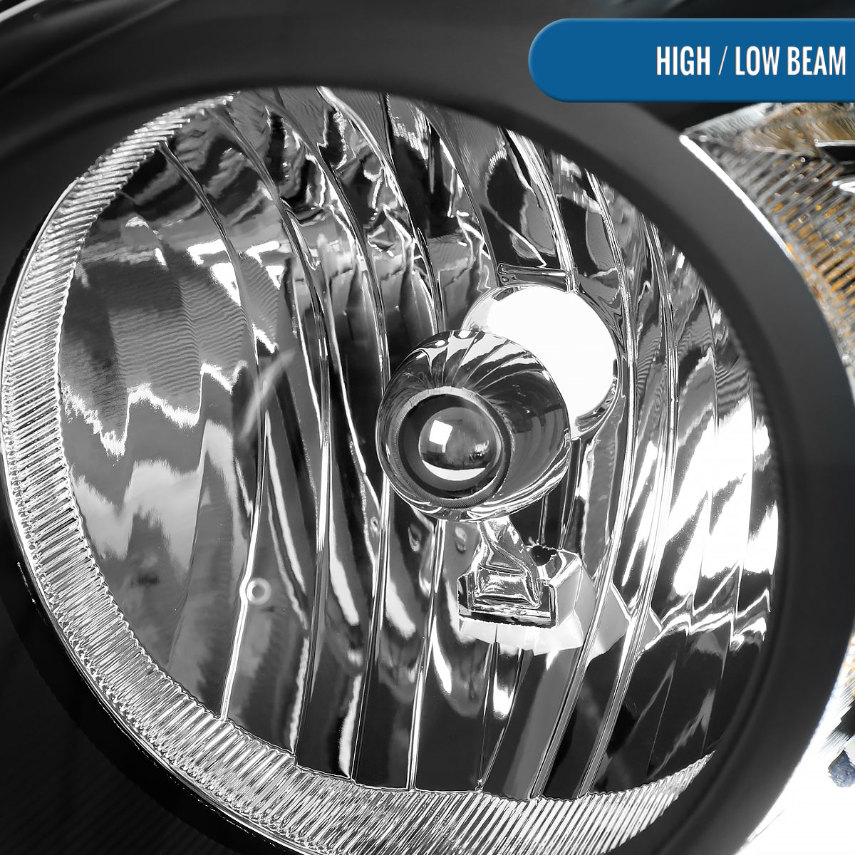 Ronnin - Fits 2004-2006 Dodge Durango Headlights Assembly Head Lamps Factory Replacement Pair | Black