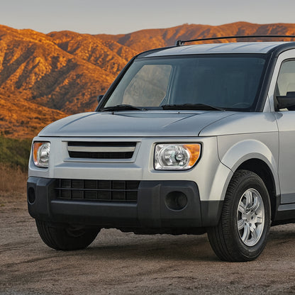 Ronnin - Compatible con Honda Element 2003-2008 Par de faros delanteros de repuesto | Cromado