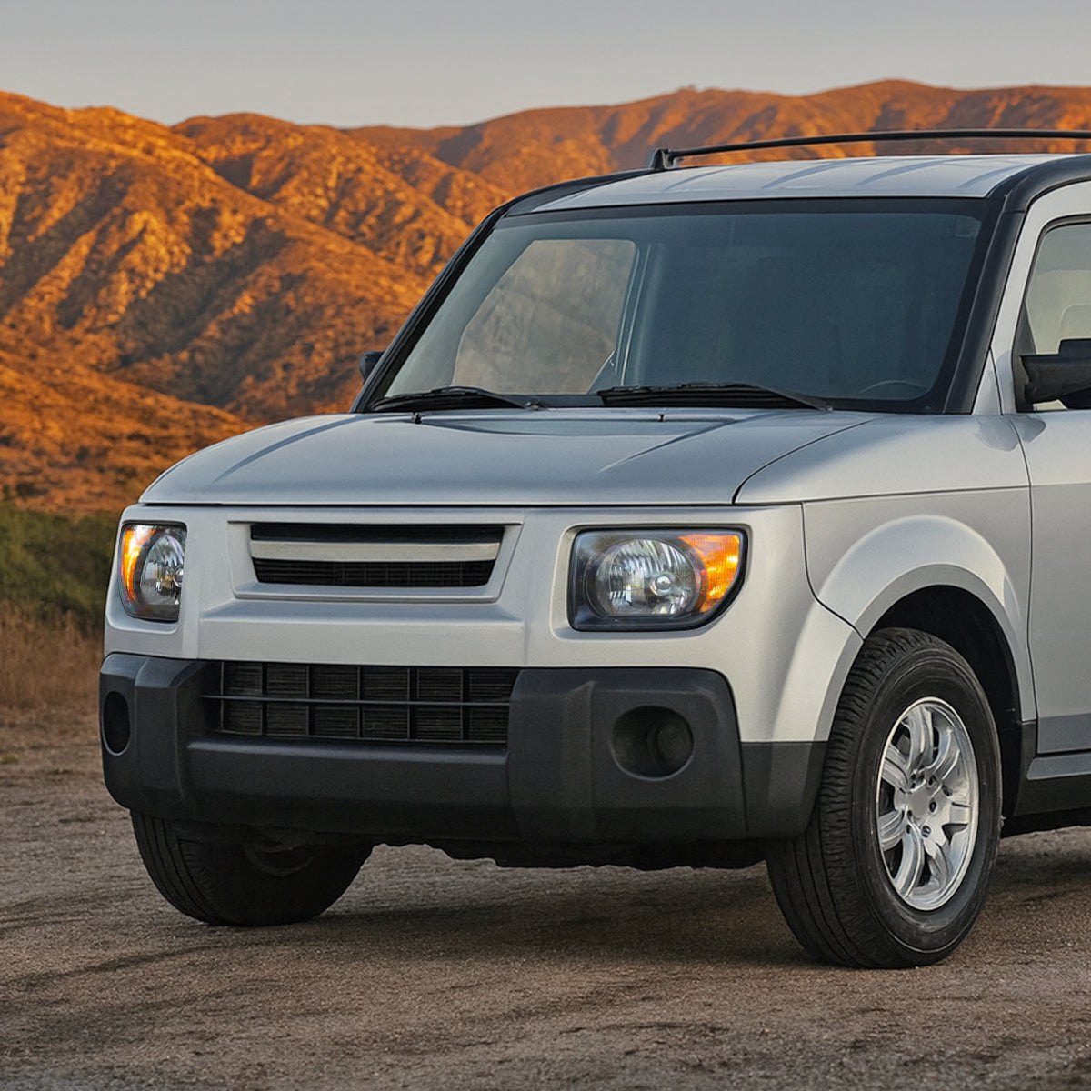 Ronnin - Compatible con Honda Element 2003-2008 Par de faros delanteros de repuesto | Negro