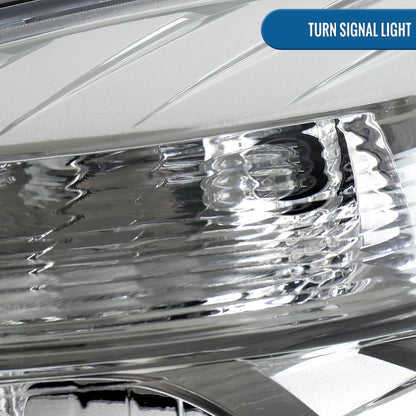 Ronnin - Fits 2010-2015 Chevy Equinox LT LS Factory Replacement Halogen Headlights Assembly | Chrome | Left Driver Side