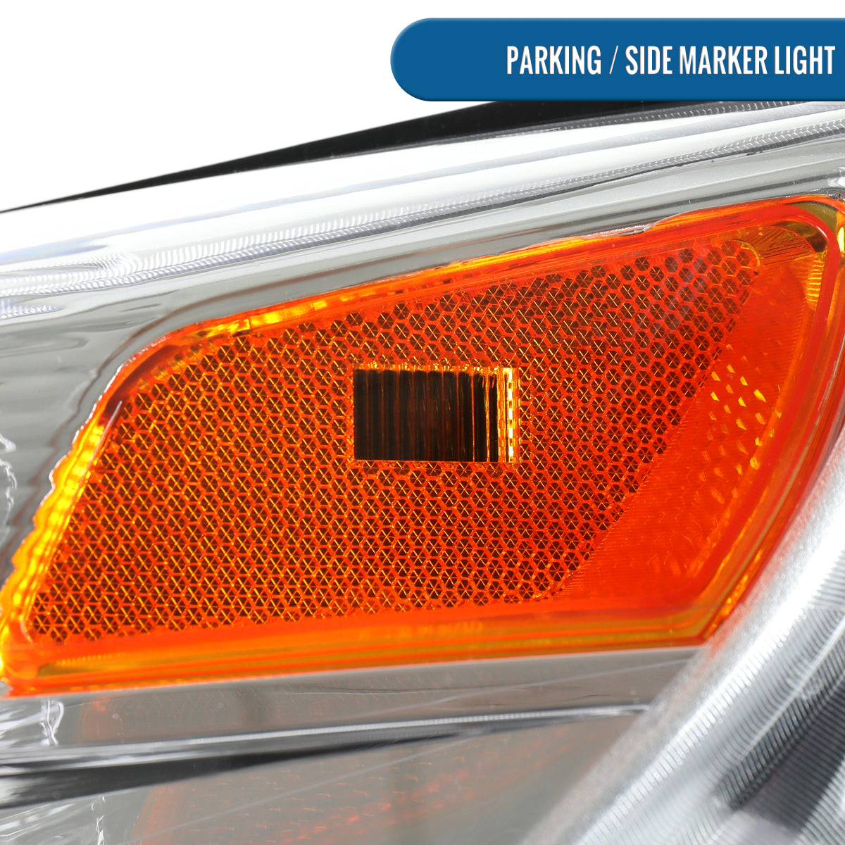 Ronnin - Fits 2010-2015 Chevy Equinox LT LS Factory Replacement Halogen Headlights Assembly Pair | Chrome