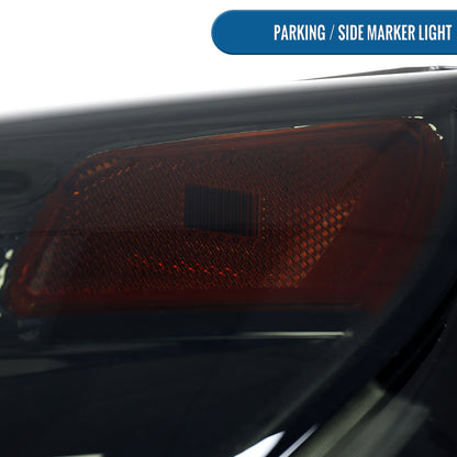 Ronnin - Fits 2010-2015 Chevy Equinox LT LS Factory Replacement Halogen Headlights Assembly Pair | Smoke