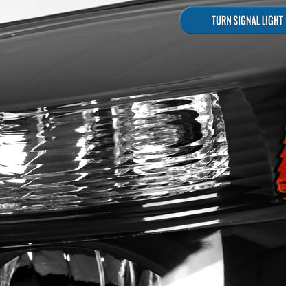 Ronnin - Fits 2010-2015 Chevy Equinox LT LS Factory Replacement Halogen Headlights Assembly Pair | Black