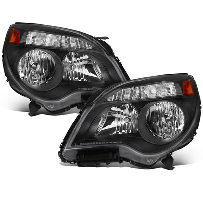 Ronnin - Fits 2010-2015 Chevy Equinox LT LS Factory Replacement Halogen Headlights Assembly Pair | Black