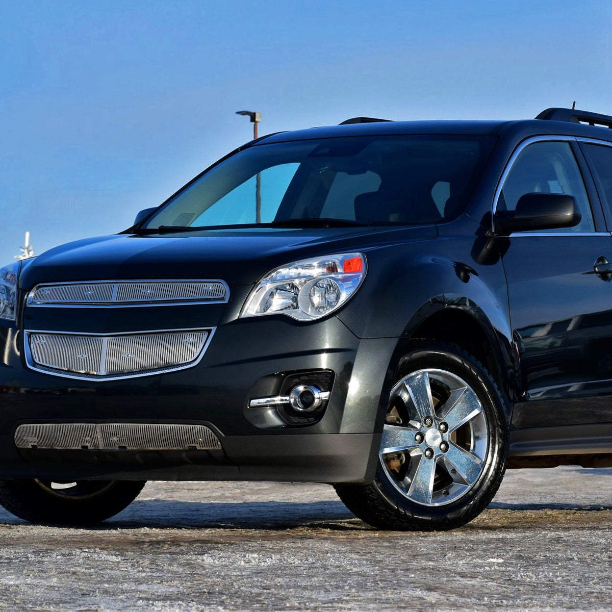 Ronnin - Fits 2010-2015 Chevy Equinox LT LS Factory Replacement Halogen Headlights Assembly | Chrome | Left Driver Side