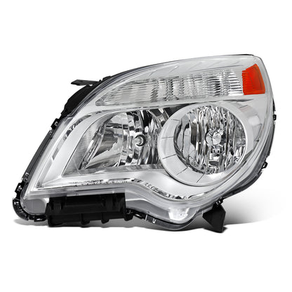 Ronnin - Fits 2010-2015 Chevy Equinox LT LS Factory Replacement Halogen Headlights Assembly | Chrome | Left Driver Side