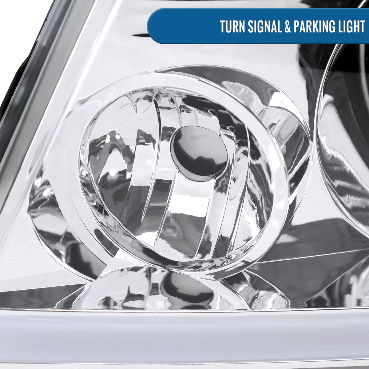 Ronnin - Fits 2004-2008 Ford F150 2006-2008 Lincoln Mark LT Headlights Assembly LED Tube Parking Lamps Replacement Pair | Chrome