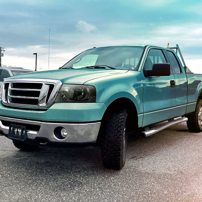 Ronnin - Fits 2004-2008 Ford F150 2006-2008 Lincoln Mark LT Headlights Assembly LED Tube Parking Lamps Replacement Pair | Smoke