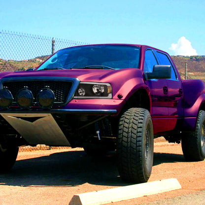 Ronnin - Fits 2004-2008 Ford F150 2006-2008 Lincoln Mark LT  Headlights Assembly LED Tube Parking Lamps Replacement Pair | Black