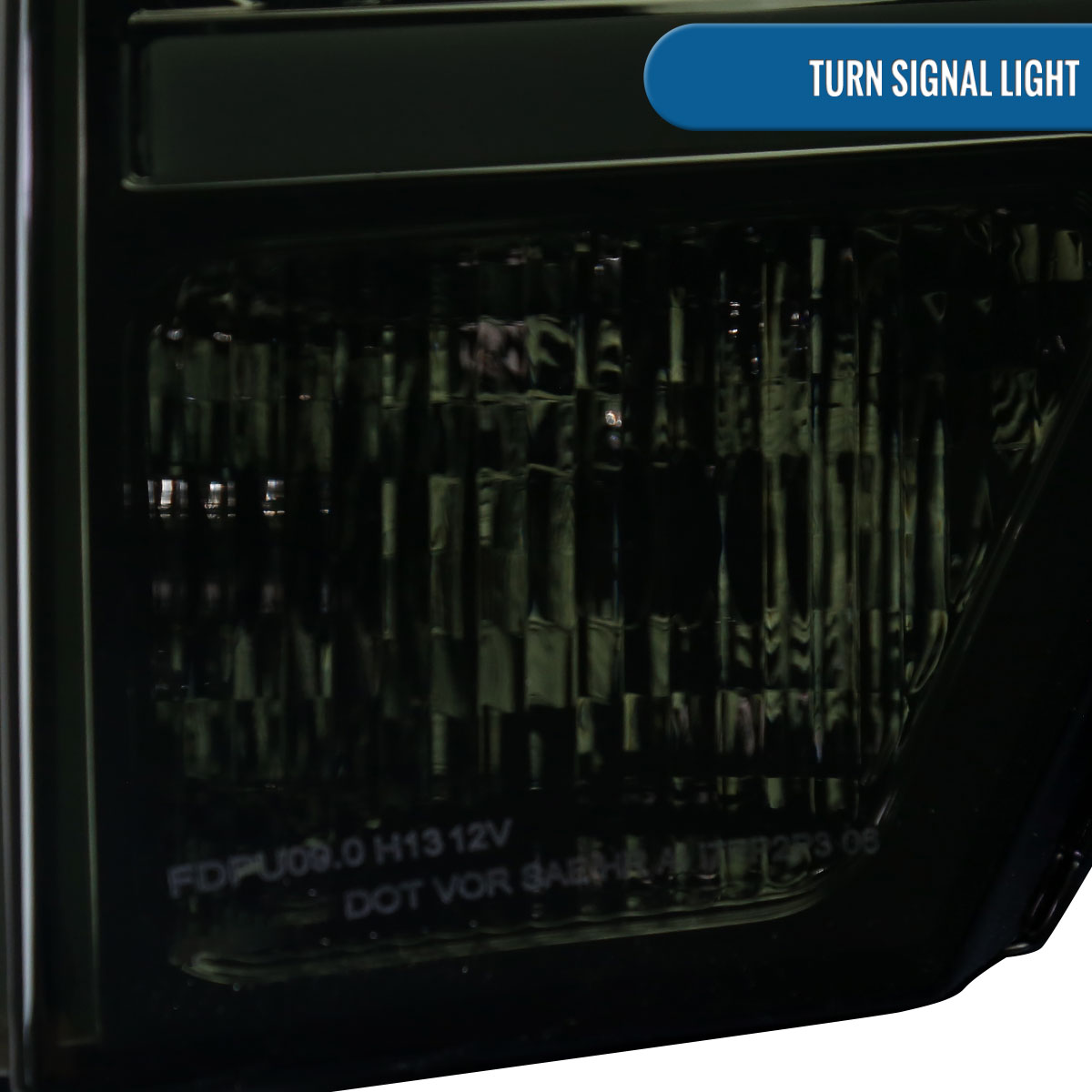 Ronnin - Fits 2009-2014 Ford F150 Upgraded LED Running Tube Lights Headlights Replacement Assembly Pair | Smoke