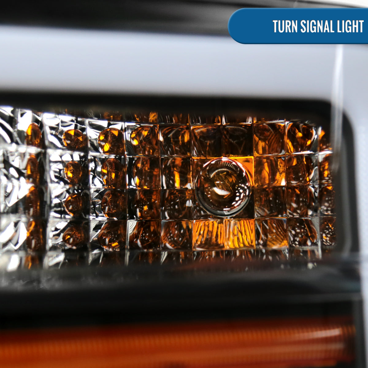 Ronnin - Fits 2008-2010 Ford F250 F350 F450 F550 Super Duty Pickup Halogen Headlights LED Sequential Turn Signal Tubes Assembly Pair | Black