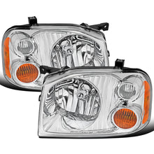 Ronnin - Fits 2001-2004 Nissan Frontier Halogen Headlights Assembly Factory Replacement Pair | Chrome