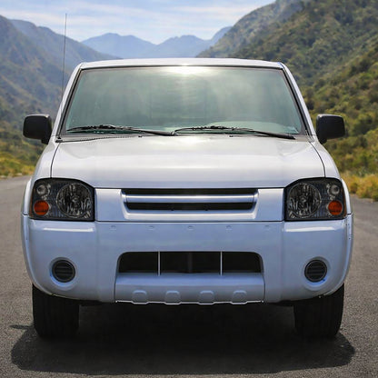 Ronnin - Compatible con Nissan Frontier 2001-2004 Conjunto de faros delanteros halógenos Reemplazo de fábrica Par | Ahumado