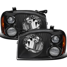 Ronnin - Fits 2001-2004 Nissan Frontier Halogen Headlights Assembly Factory Replacement Pair | Black