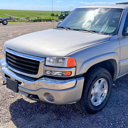 Ronnin - Fits 1999-2007 GMC Sierra 1500 2500 3500 Upgraded Replacement LED Tube Running Lights Headlights Assembly Pair | Chrome