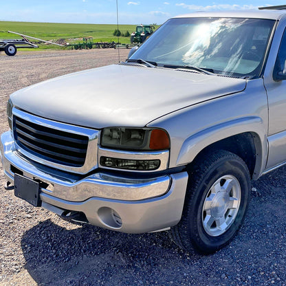 Ronnin - Fits 1999-2007 GMC Sierra 1500 2500 3500 Upgraded Replacement LED Tube Running Lights Headlights Assembly Pair | Smoke