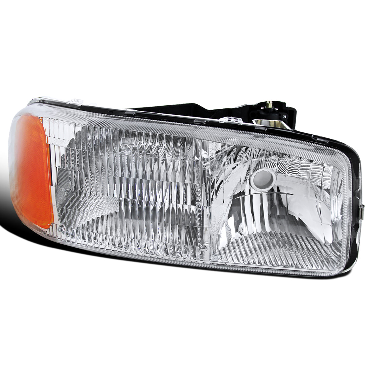 Ronnin - Compatible con ensamblaje de faro de repuesto original para GMC Sierra 1500 2500 3500 Yukon XL 1500 2500 de 1999-2007 | Cromado | Lado del pasajero