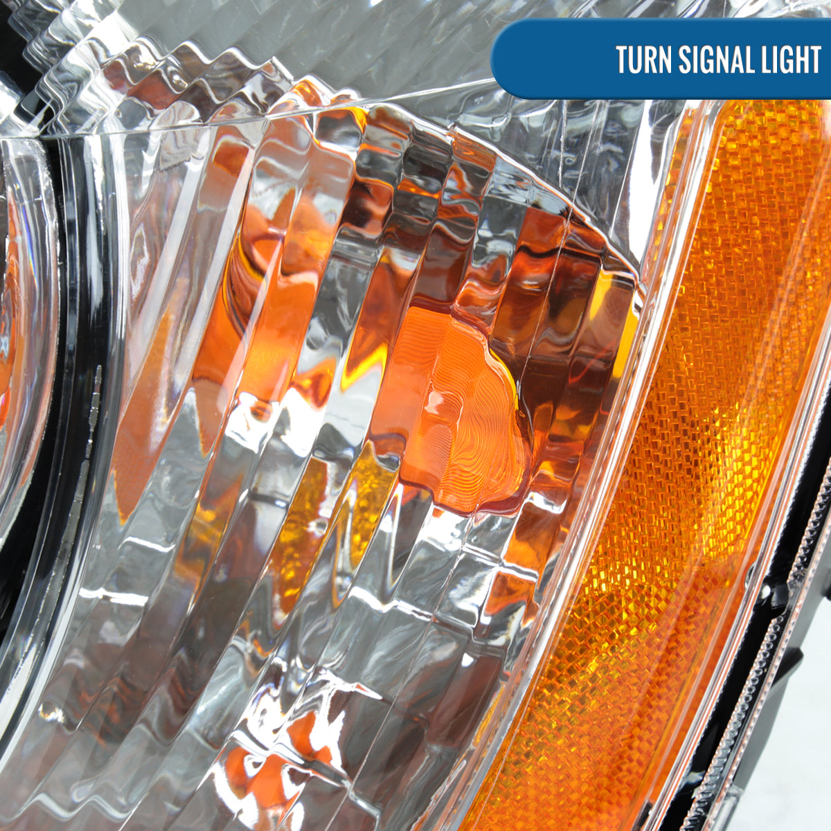 Ronnin - Fits 2001-2003 Toyota Highlander Factory Replacement Headlights Headlamp Assembly Pair | Chrome