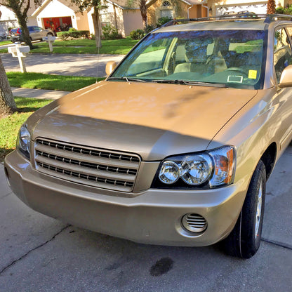 Ronnin - Compatible con Toyota Highlander 2001-2003 | Par de faros delanteros de repuesto | Cromado