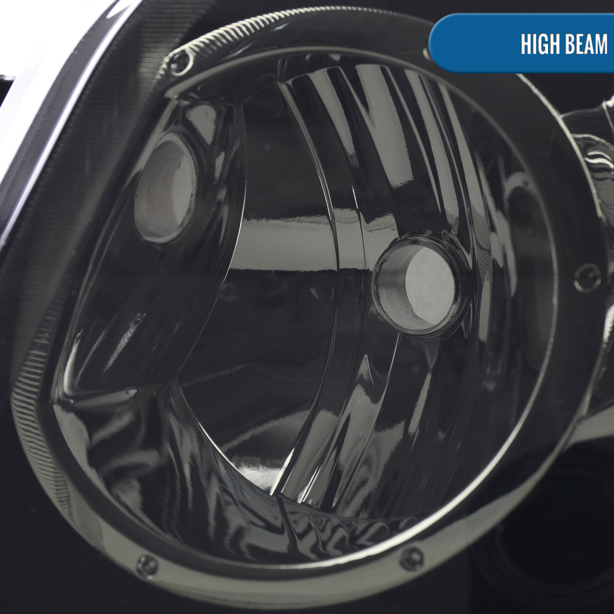 Ronnin - Fits 2001-2003 Toyota Highlander Factory Replacement Headlights Headlamp Assembly Pair | Black Smoke