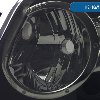 Ronnin - Fits 2001-2003 Toyota Highlander Factory Replacement Headlights Headlamp Assembly Pair | Black Smoke