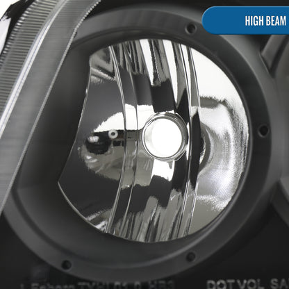 Ronnin - Fits 2001-2003 Toyota Highlander Factory Replacement Headlights Headlamp Assembly Pair | Black