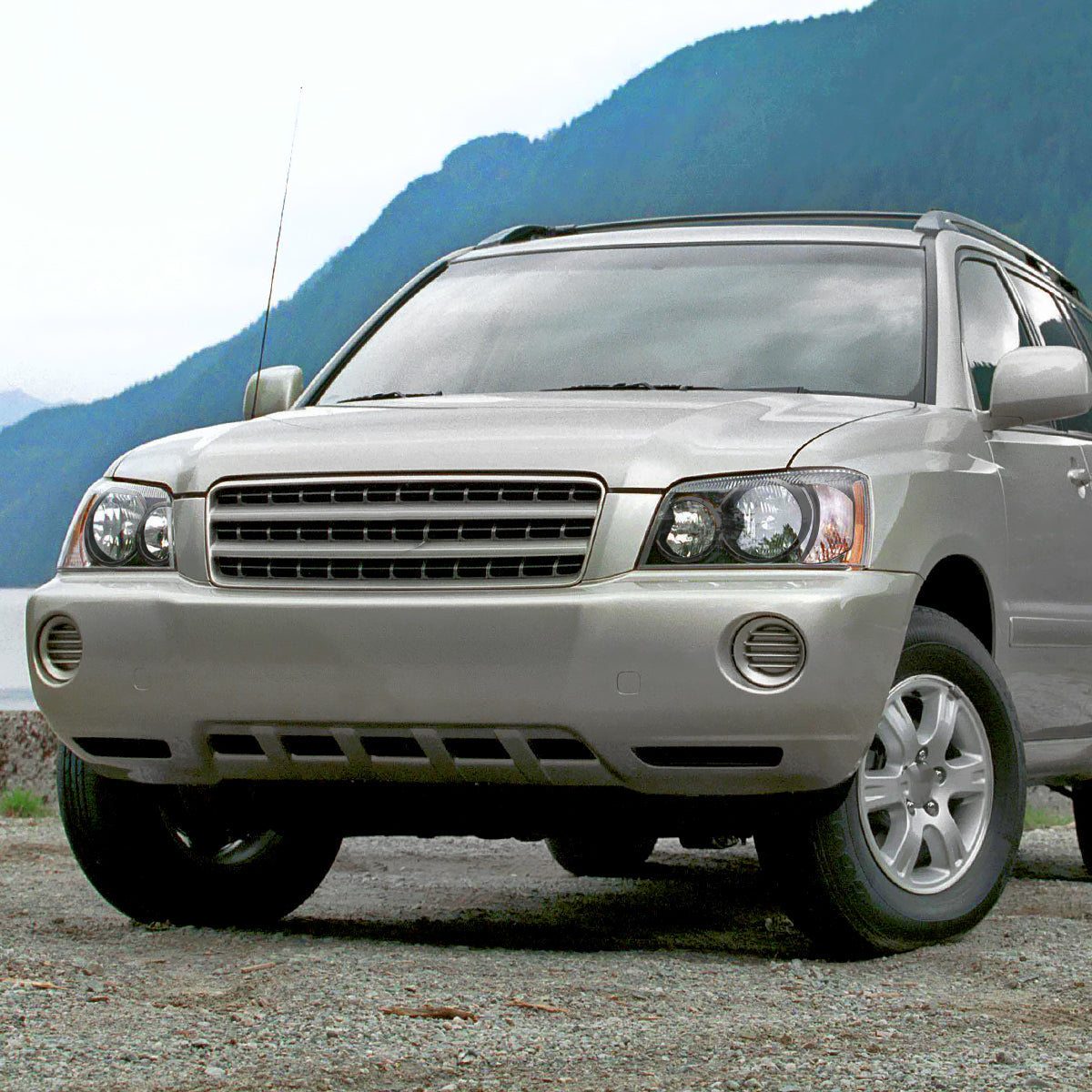 Ronnin - Fits 2001-2003 Toyota Highlander Factory Replacement Headlights Headlamp Assembly Pair | Black