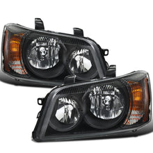 Ronnin - Fits 2001-2003 Toyota Highlander Factory Replacement Headlights Headlamp Assembly Pair | Black