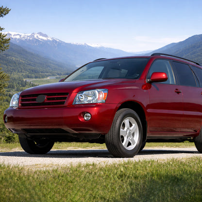 Ronnin - Compatible con Toyota Highlander 2004-2007, juego de 2 faros delanteros de repuesto | Cromado
