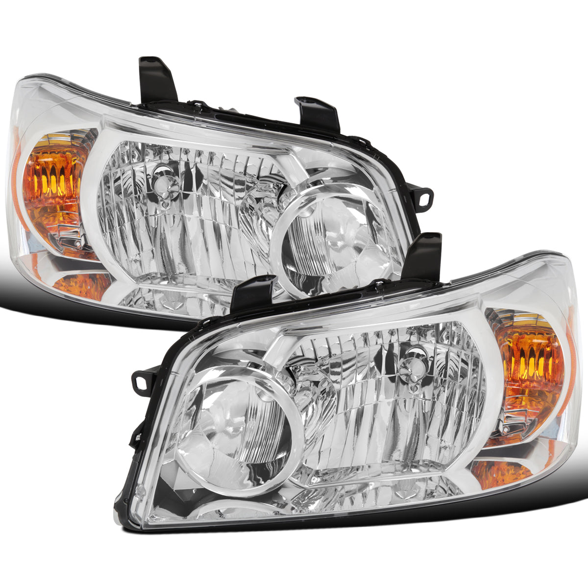 Ronnin - Compatible con Toyota Highlander 2004-2007, juego de 2 faros delanteros de repuesto | Cromado