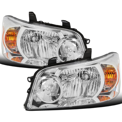 Ronnin - Compatible con Toyota Highlander 2004-2007, juego de 2 faros delanteros de repuesto | Cromado
