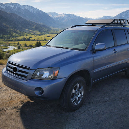 Ronnin - Compatible con Toyota Highlander 2004-2007 | Par de ensamblajes de faros delanteros de repuesto | Negro