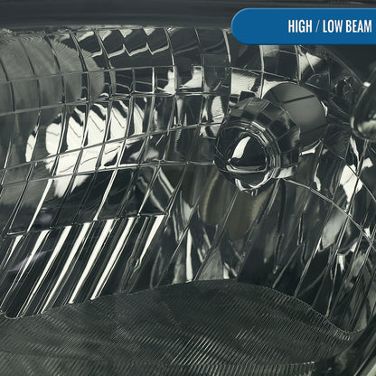 Ronnin - Fits 2008-2010 Toyota Highlander Base Limited SR5 SE Headlights Japan Built Halogen Models Replacement Pair | Smoke