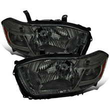Ronnin - Fits 2008-2010 Toyota Highlander Base Limited SR5 SE Headlights Japan Built Halogen Models Replacement Pair | Smoke
